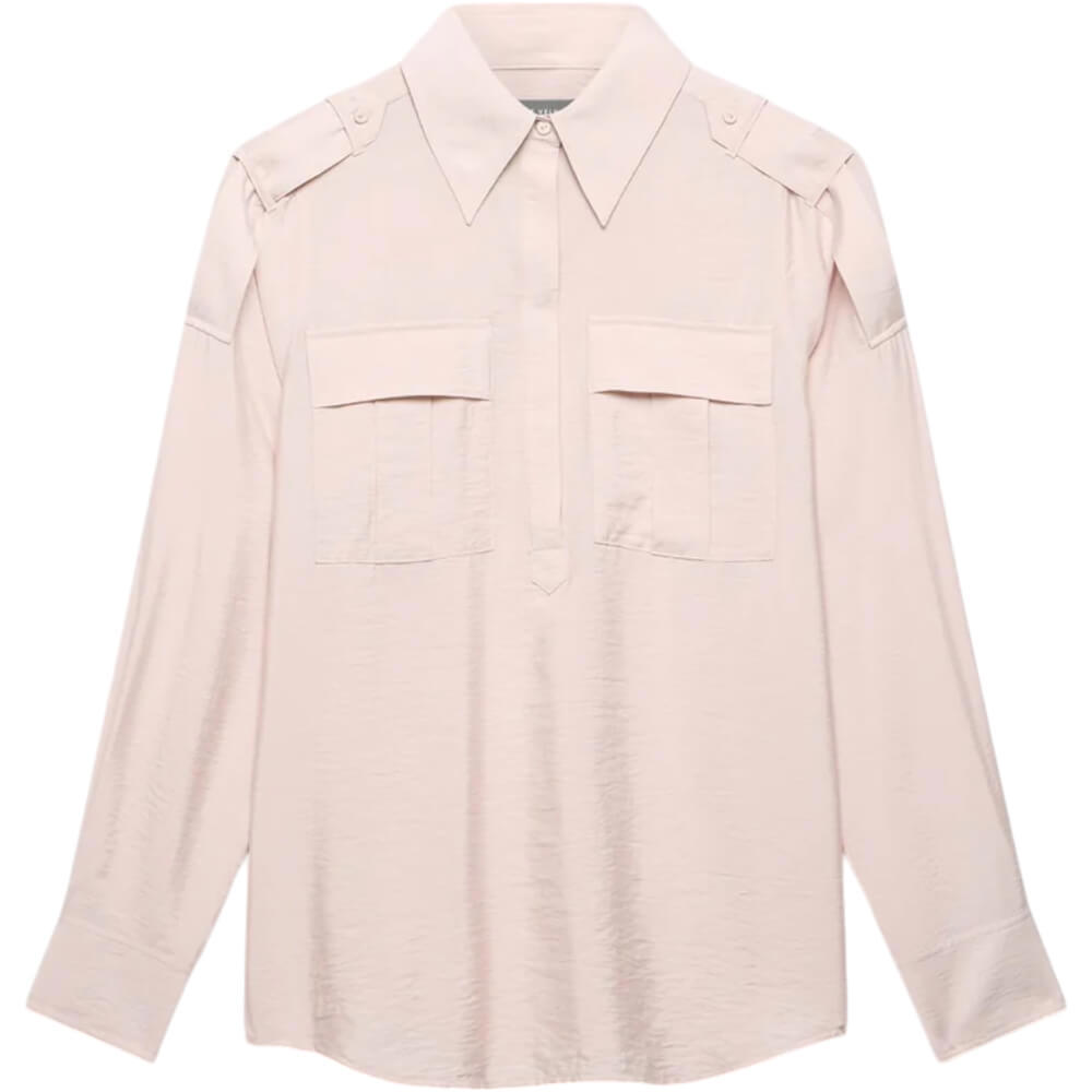 Mint Velvet Pink Pocket Detail Shirt